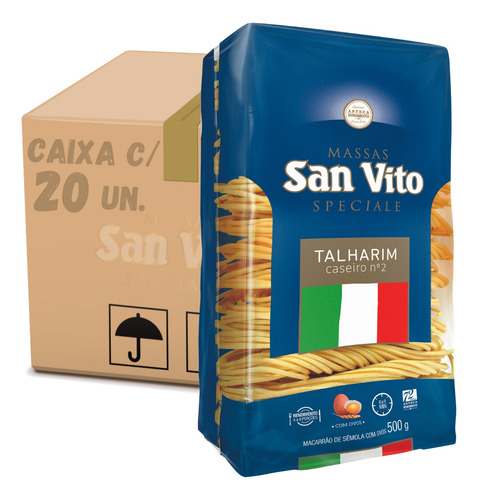 Macarrão Talharim Caseiro San Vito Caixa Com 20 Un De 500 Gr