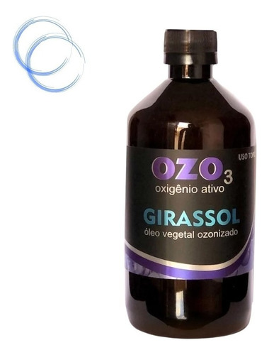  leo Ozonizado Com Ozônio Ozo3 500ml Óleo De Girassol Tópico