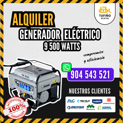 Alquiler De Generador Electrico / 9 500 Watts -wacker Neuson (Usado)