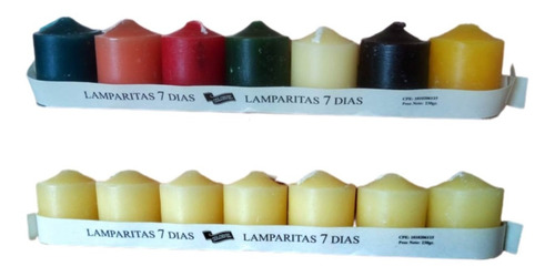 Velas Semanarios, Paquete De 7 Velas C/u, 4.5 Cms X 3.5cms