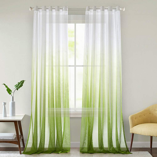 Vctops Ombre Sheer Voile Cortina Ventana Textura Filtrado 1