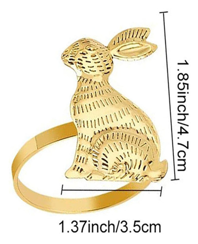 Servilleteros De Conejo De Pascua, Adorno Con Hebilla Oro