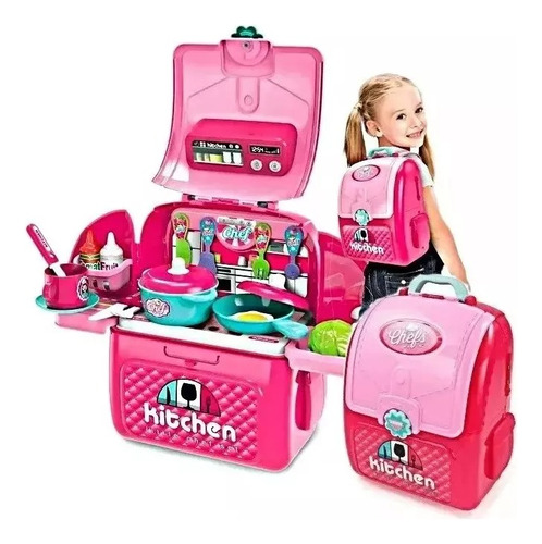 Set De Cocina Maleta Chef Portatil Niños Juguete Regalo