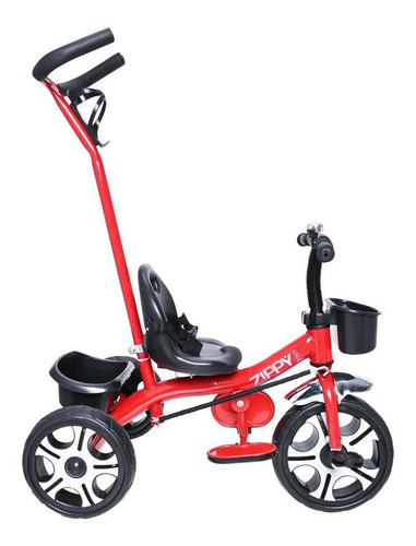 Triciclo Infantil Com Apoiador Vermelho 7632 - Zippy Toys