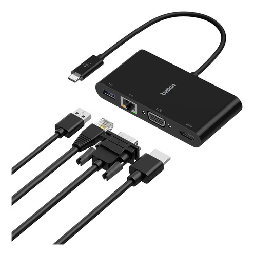 Hub Usb-c Estación De Acoplamiento Multipuerto 4 En 1 De Bel