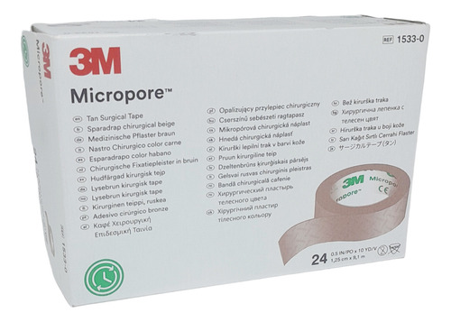 Adhesivo Micropore 0.5 X 10yd Hipoalergenico Caja X 24 Rollo