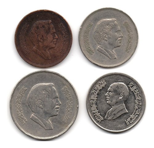 Jordania 10, 50, 100 Fils Y 5 Piastras 1978 A 1996 