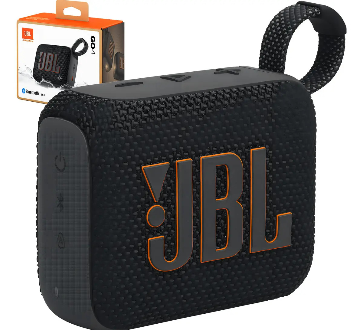 Bocina JBL Go JBL GO 4 GO4 portátil con bluetooth waterproof negra