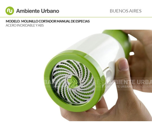 Imagen 3 de 10 de Rallador Triturador Molino Manual Picador Hierbas Especias