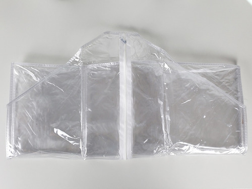 Kit 06 Capas Protetora P/ Terno E Roupas Com Zíper 98 X 58cm Cor Branco-branco