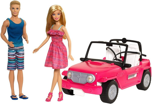 Barbie & Ken Auto De Playa Jeep Beach Cruiser Mattel