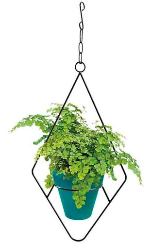 Soporte Rombo De Maceta Plantas Colgante 48cms Altox13cm Dia