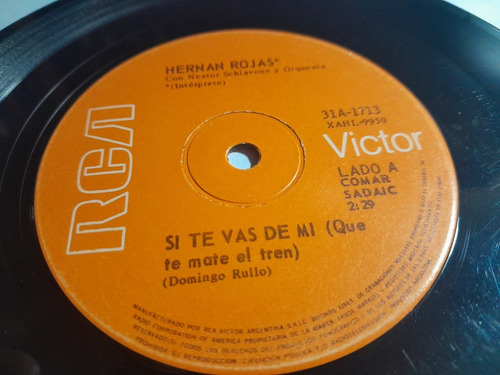 Vinilo Simple - Hernán Rojas - Si Te Vas De Mí - Qué Lejos-c