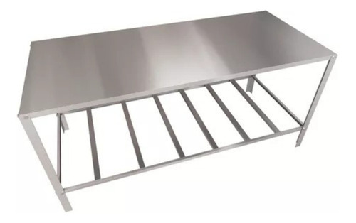 Mesa Inox P/ Manipulação De Alimentos Paneleiro 140x53x84