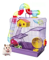 Comprar Gaiola Tubo Hamster Luxo 3 Andares Completa Casinha