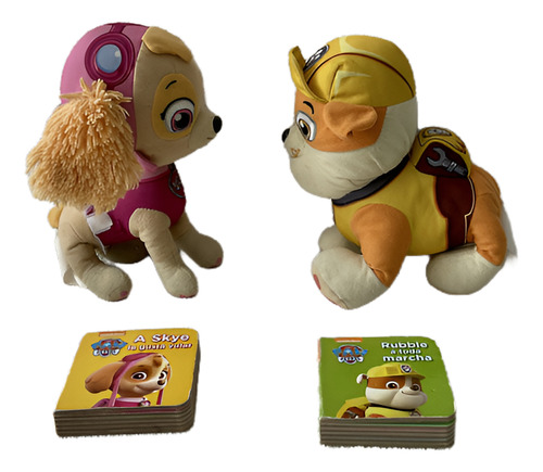 Paw Patrol Perritos De Peluche. C/librito 20cm (Usado)