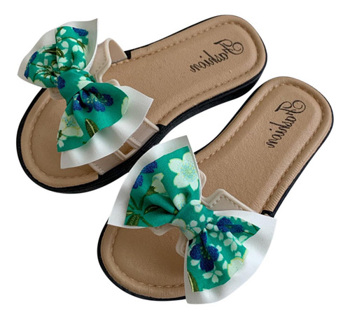 Zapato Para Niños De Verano Con Estampado De Flores Con Lazo