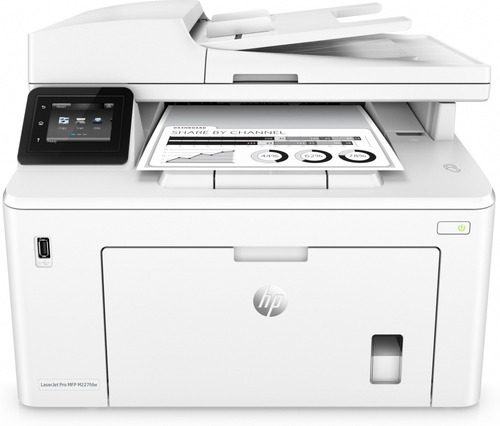 Impresora Laser Multifuncional Hp M227fdw Blanco Y Negro Red