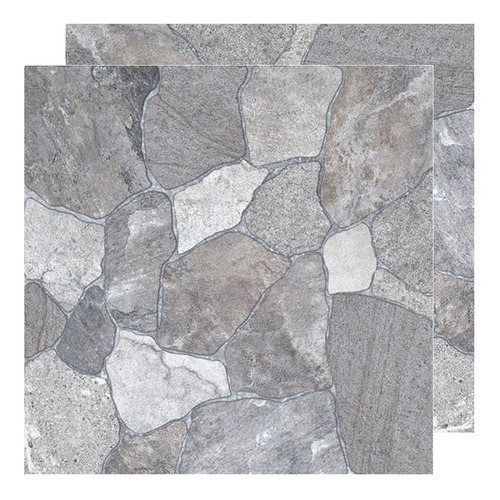 Ceramica Simil Piedra Gris Mate Pared/piso 43x43