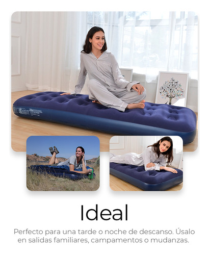 Colchón Inflable Individual Camping Cama De Aire Portátil