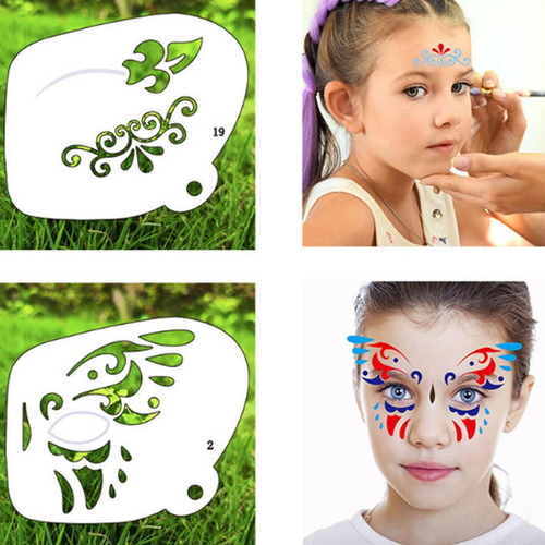 Plantillas Para Pintura Facial Reutilizables Plantillas Faci