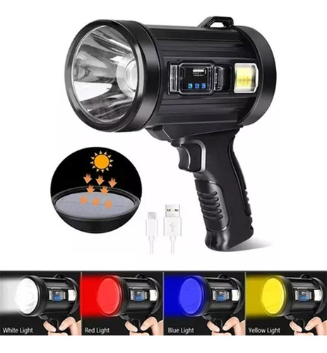 Linterna De Mano Led, Potente Foco. Qsw