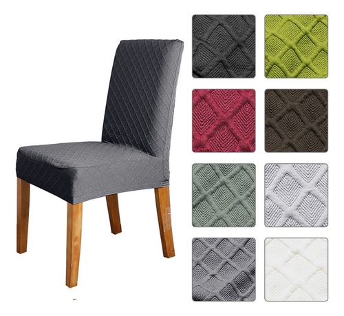 Funda Elástica Para Silla De Comedor Con Celosía En Forma De