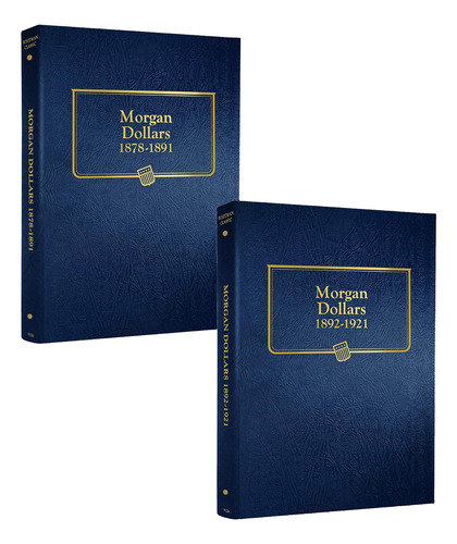 Us Morgan Dollar Album Two Volume Set 18781921#9128 Y #...