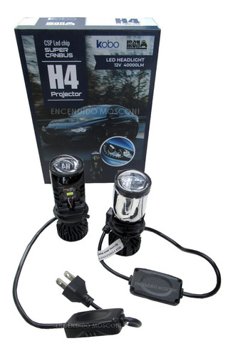 Kit Cree Led H4 Canbus Csp Proyector Con Lupa Alta Baja Iron