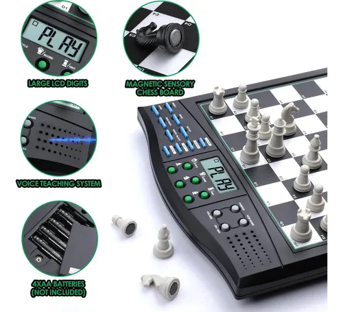 Juego De Ajedrez Electrónico Leafitoys Con Tutor De Voz