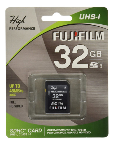 Fujifilm  Tarjeta Memoria Flash 32 Gb Sdhc Uhs-i Alto Negro