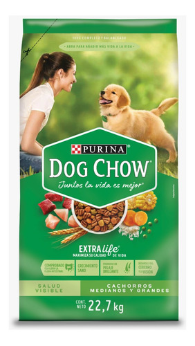 Alimento De Perro Dogchow Cachorros Medianos Y Grandes 22.7k