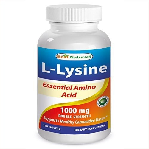 Best Naturals Lysine 1000mg, Doble Resistencia, 180 Tabletas