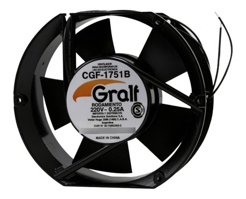 Turbina Cooler Gralf Ac 220v 0.25a 6p 172x150x51 Mm Ruleman