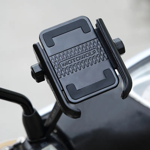 Soporte Celular Moto Motowolf 2805b Premium Resistente Negro