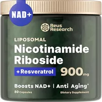 Comprar Nicotinamida Ribosida Liposomal Con Resveratrol Y Quercetina Suplementos Elfleaf Nad Alta Pureza 80 Cápsulas Verde