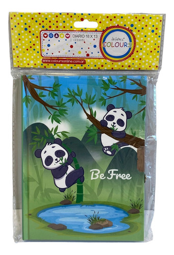 Diario Intimo Infantil Oso Panda Be Free Nena Con Llave Portada Verde