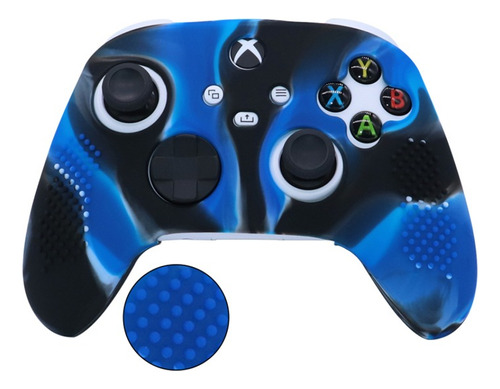 Funda Protector Silicona Control Para Xbox Series Azul Camuf