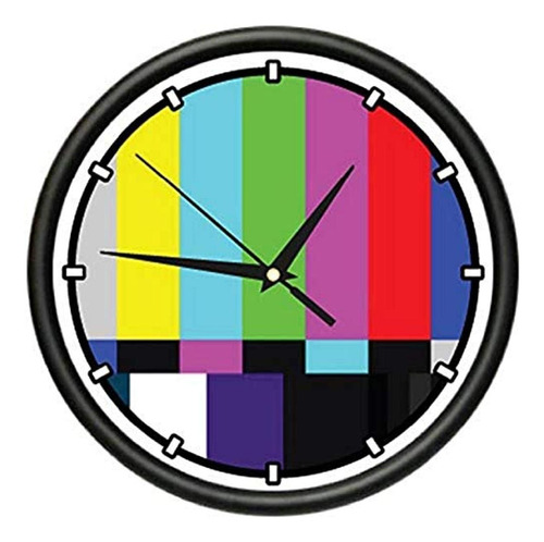 Tv Reloj De Pared Prueba De Televisión Barras De Cine ...