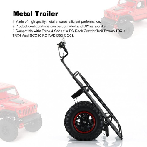 Carro De Reboque Para 1:10 Hsp Axial Scx10 D90 Hpi Rc Rock