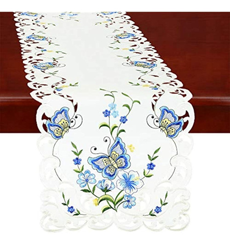 Simhomsen Spring Butterfly Y Floral Table Runners Dresser Bu