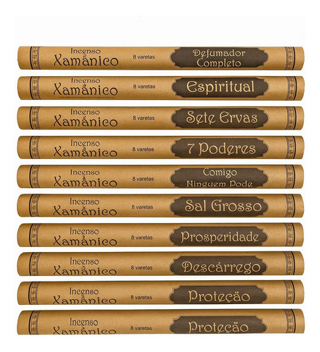 Incenso Flute Xamânico - Kit 10 Rolinhos Aromas Exclusivos