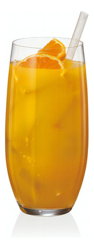Mergus Juego De 6 Vasos De Vidrio Soplado 470 Ml. Color Transparente