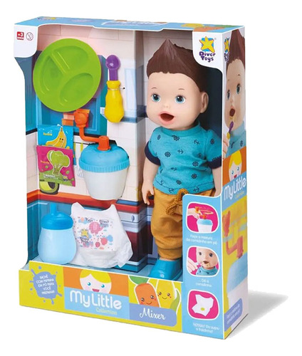 My Little Muñeco Set Comiditas Y Mixer Divertoys