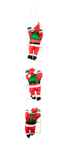 Viejito Pascuero Adorno Navidad Colgante Escalera 25cm