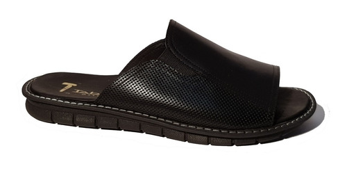 Sandalias Hombre Suecos Tabbuso Tom De Cuero Negro Marrón