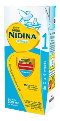 Leche en Polvo Nestle Nidina Bebe 1 de 0 a 6 meses 800 gr, Nidina Nutrición  Infantil - Farmacias del Sud