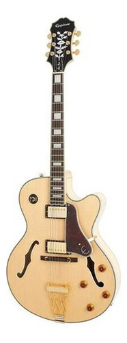 Guitarra eléctrica Epiphone Archtop Joe Pass Emperor II hollow body de arce natural con diapasón de palo de rosa