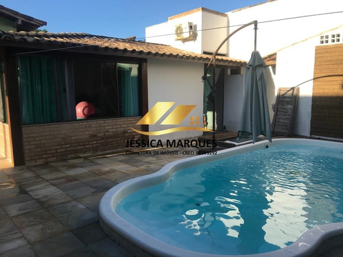 Imagem 3 de 14 de Jmp-20 Casa De 3 Quartos, Área Gourmet E Piscina Em Unamar