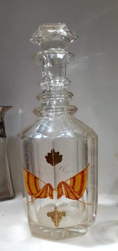 Botella De Cristal Decantador Con Historia 